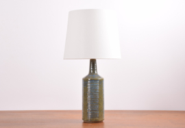 Danish Palshus Table Lamp Green & Blue Stripes with Shade, Design Per Linnemann-Schmidt, Model DL 30, Modern Ceramic 1960s