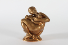 Leda and the Swan Bronze Figurine by Danish Sculptor Kai Nielsen made at L. Rasmussen, Copenhagen, Denmark.