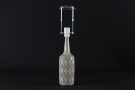Danish Palshus Table Lamp with Harlequin Checkered Decoration and New Lamp Shade. Mid-century Lightning