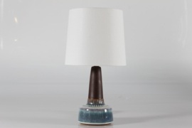 Danish Søholm Ceramic Table Lamp in Brown, Blue and Purple Colors by Einar Johansen, Denmark Mid-century Ceramics 1960s