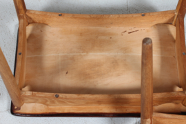 Danish Modern Pair of Stools of Teak and Oak by Ølholm Møbelfabrik, Denmark 60s. Mid-century Furniture