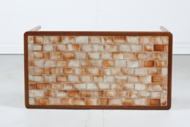 Danish Vivi Bülow Tile-Top Table of Mahogany by Chr. Rasmussen in Denmark 1950s. Danish Modern