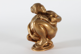 Leda and the Swan Bronze Figurine by Danish Sculptor Kai Nielsen made at L. Rasmussen, Copenhagen, Denmark.