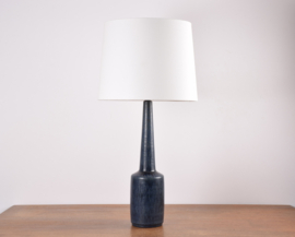 Danish Modern Palshus Very Tall Midnight Blue Table Lamp with Shade, 1960s,  76 cm / 30" Tall