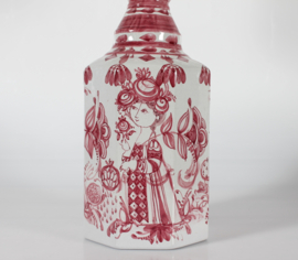 HUGE Bjørn Wiinblad Table Lamp, Hand-painted in 1978 with New Shade, Denmark