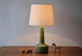 Danish Midcentury Palshus Tall Green Blue Table Lamp, by Per Linnemann-Schmidt, Modern Ceramic 1960s