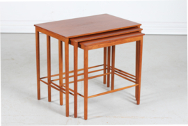 Danish Kaj Winding Nesting Tables of Teak by P. J. Furniture 1960s. Mid-century Modern.