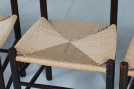 Børge Mogensen Set of 4 J 39 Chairs "Folkestolen" by F.D.B. Møbler, Denmark 1970s Mid-century Modern