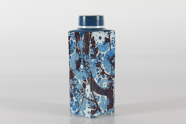 Johanne Gerber Vase by Royal Copenhagen Blue Floral Baca Danish Ceramic 1970s