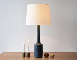 Danish Modern Palshus Very Tall Midnight Blue Table Lamp with Shade, 1960s,  76 cm / 30" Tall