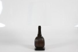 Danish Art Deco Just Andersen Table Lamp of Disco Metal with New Shade, 1930s