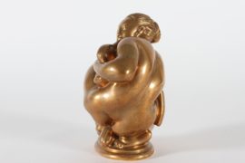 Leda and the Swan Bronze Figurine by Danish Sculptor Kai Nielsen made at L. Rasmussen, Copenhagen, Denmark.