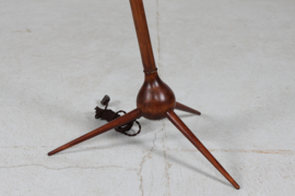 Danish Severin Hansen Jr. Bridge Tripod Floor Lamp with Le Klint Shade 1950s. Mid-century Danish Modern.