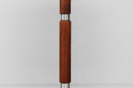 Mid-Century Adjustable Danish Floor Lamp Jo Hammerborg Style, Rosewood and Steel