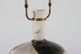 Danish Modern Tall Sculptural Ceramic Table Lamp by Jeppe Hagedorn-Olsen, 1960s Vintage Ceramic