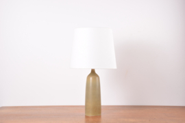 Danish Palshus Table Lamp Olive Green Haresfur Glaze, by Per Linnemann-Schmidt, Modern Ceramic 1950s