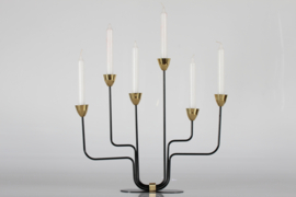 Large Gunnar Ander Sculptural Candelabra with 6 Arm by Ystad Metall Sweden 1960s. Scandinavian Modern Design