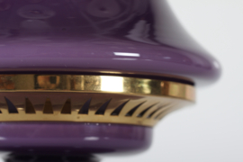 Hans-Agne Jakobsson Model B-124 Table Lamp of Purple Opaline Glass Mid-century Sweden 1960s