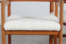 Børge Mogensen 2 Armchairs of Pine Model Asserbo No. 503 for Karl Andersson, Sweden 1970s. Scandinavian Modern