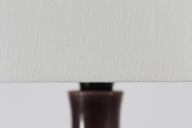 High Royal Copenhagen Ox Blood Stoneware Table Lamp by Gerd Bøgelund Denmark 60s. Danish Ceramic.