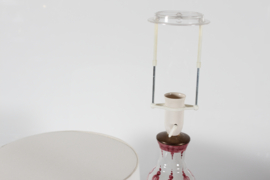 HUGE Bjørn Wiinblad Table Lamp, Hand-painted in 1978 with New Shade, Denmark