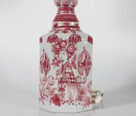 HUGE Bjørn Wiinblad Table Lamp, Hand-painted in 1978 with New Shade, Denmark