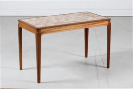 Danish Vivi Bülow Tile-Top Table of Mahogany by Chr. Rasmussen in Denmark 1950s. Danish Modern