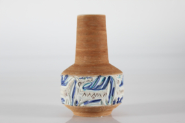 Italian Fratelli Fanciullacci Vase with Embossed Decoration of Fantasy Animals
