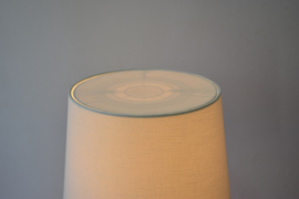 Large Michael Bang for Holmegaard Lamp Art "Asymmetrisk" Midnight Blue Sculptural Glass Table Lamp. Danish Modern Lighting 1970s