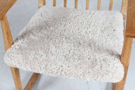 Razor Blade Henning Kjærnulf Rocking Chair by EG Møbler Solid Oak with New Sheepskin. Danish Modern.