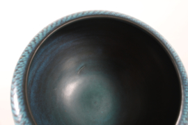 Gunnar Nylund Decorative Bowl by Nymølle, Turquoise-Blue Glaze 1960s. Danish Mid-century Ceramic