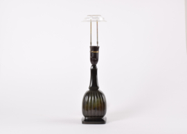 Danish Art Deco Just Andersen Table Lamp of Disco Metal with New Shade, 1930s