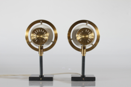 Danish Jo Hammerborg Pair of Bedroom Wall Lights/Wall Sconces Model "CORDA" of Brass by Fog & Mørup, 1960s. Mid-century Danish Lightning