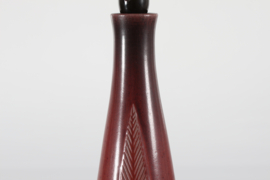 High Royal Copenhagen Ox Blood Stoneware Table Lamp by Gerd Bøgelund Denmark 60s. Danish Ceramic.