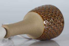 Danish Stoneware Table Lamp 1960s by Einar Johansen for Søholm, Earthen Colors with New Shade