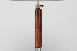 Mid-Century Adjustable Danish Floor Lamp Jo Hammerborg Style, Rosewood and Steel