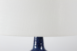 Danish Artistic Palshus Tall Cobalt Blue Table Lamp 1960s with New Lampshade, Mid-century Modern.