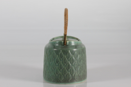 RARE and EARLY "Relief" Teapot by Danish Jens Harald Quistgaad IHQ, Stoneware with Green Glaze,1960s