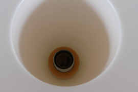 1970s Tall Bjørn Wiinblad Ceramic Table Lamp for Rosentahl with New Shade. Danish Modern Lightning.