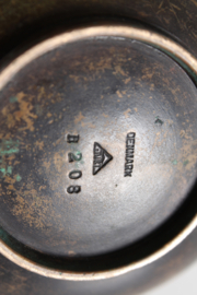 Art Deco Decorative Small Bowl Bronze by Just Andersen with Brown Patina, 1930s. Vintage Danish Design.