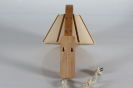 Scandinavian Modern Aneta Wall Lamp by Jan Wickelgren Beech Wood, Sweden 1970s Vintage Lightning