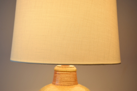 Kähler HAK Large Ceramic Table Lamp with Beige Speckled Glaze, Mid-century Ceramic