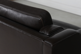 Børge Mogensen Sofa no. 2212 Dark Mocha Leather by Fredericia Stolefabrik, 1970s. Danish Mid-century Design Classic.