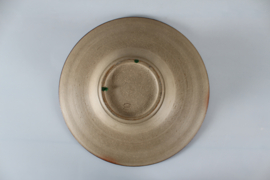 Huge Søholm Stoneware Bowl by Noomi Backhausen with Tree of Life Motif, 1960s Danish Ceramic.
