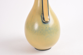 Gunnar Nylund for Rörstrand Handled Vase Yellow Glaze, Scandinavian Mid-Century