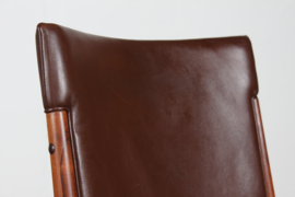 Kai Lyngfeldt Larsen set of 14 Danish Modern Conference Chairs of Rosewood and Leather Upholstery Denmark 1960
