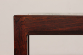 Coffee Table Rosewood with Royal Copenhagen Tiles by Kari Christensen CFC Silkeborg Danish Mid-century