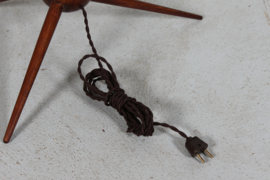 Danish Severin Hansen Jr. Bridge Tripod Floor Lamp with Le Klint Shade 1950s. Mid-century Danish Modern.