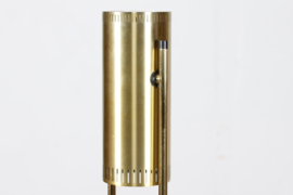 Vintage Danish Brass Trombone Floor Lamp by Jo Hammerborg for Fog & Mørup 1970s. Mid-century Danish Lightning
