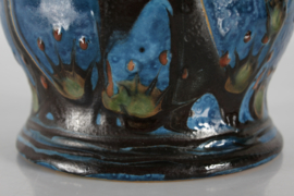 Herman A. Kähler Art Object,  Art Nouveau Ceramic Flowerpot Denmark Early 20th Century.